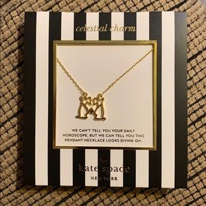 Kate spade Gemini sign golden necklace